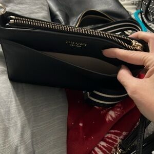 Kate Spade Black Crossbody Bag with Gold Accents
